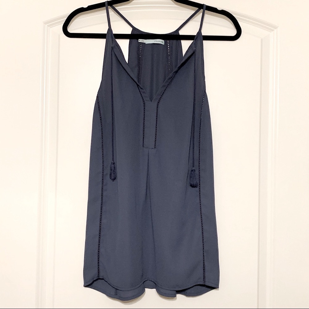 Navy Tassel Tank
